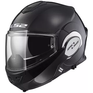 Výklopná prilba LS2 FF399 Valiant Solid - Matt Black - Gloss Black