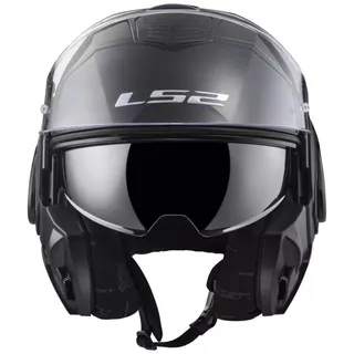 Flip-Up Motorcycle Helmet LS2 FF399 Valiant - Titanium