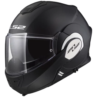 Flip-Up Motorcycle Helmet LS2 FF399 Valiant - Gloss Black - Matt Black