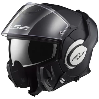 Flip-Up Motorcycle Helmet LS2 FF399 Valiant - Gloss Black
