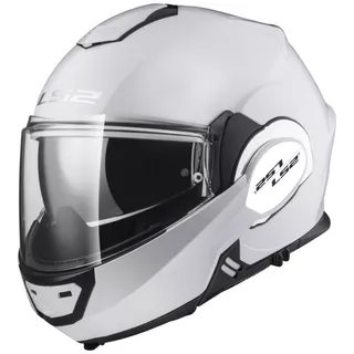 LS2 FF399 Valiant Motorradklapphelm - Noir Matt Black - Gloss White