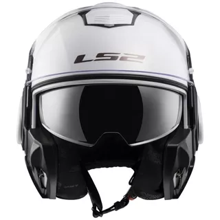 Flip-Up Motorcycle Helmet LS2 FF399 Valiant - Gloss White