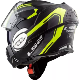 Flip-Up Motorcycle Helmet LS2 FF399 Valiant Lumen / H-V Yellow - Nucleus Black Glow Green