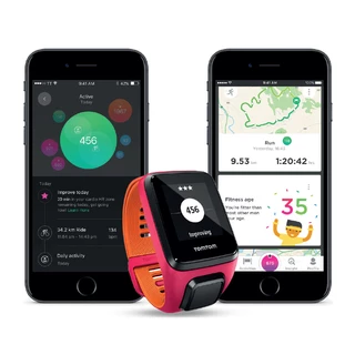 Fitness Tracker TomTom Runner 3 Cardio + Music - Pink-Orange