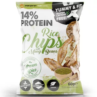 FORPRO 14% PROTEIN RICE CHIPS WITH MUNG BEANS 60g