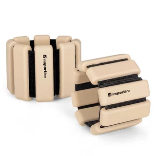 Fitness závaží na kotník a zápěstí inSPORTline Brace 2x0,5 kg - béžová
