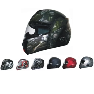 WORKER V210 Bluetooth motorcycle helmet + Interkom - LEH-Crazy Skull