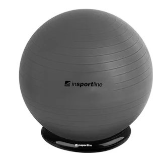 Gymnastický míč inSPORTline Top Ball 65 cm se základnou BallBase - tmavě šedá