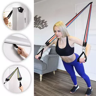 Nastavitelný gumový expandér inSPORTline Morpo Tubes 140 cm / 4,5-45 kg