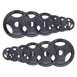 Litinové olympijské kotouče inSPORTline Hamerton Black 50 mm 1,25-25 kg