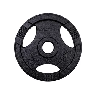 Litinový olympijský kotouč inSPORTline Hamerton Black 25 kg 50 mm