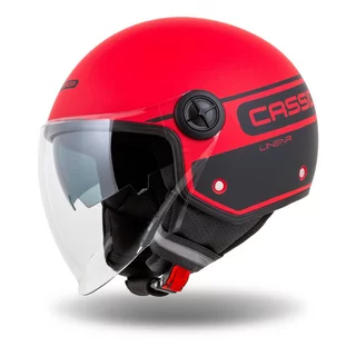 Helma na moped Cassida Handy Plus Linear červená matná/černá
