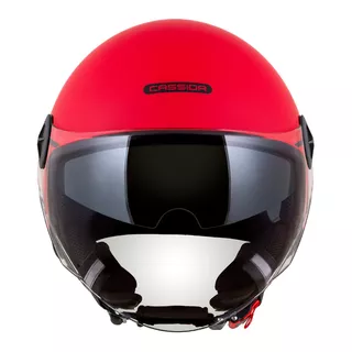 Motorradhelm Cassida Handy Plus Linear rot matt/schwarz