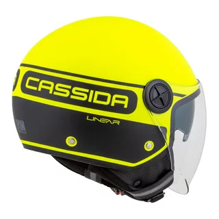 Moto přilba Cassida Handy Plus Linear žlutá fluo matná/černá