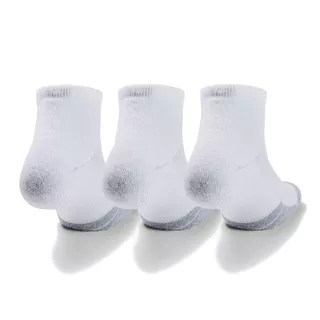 Unisex členkové ponožky Under Armour Heatgear Locut 3 páry - White