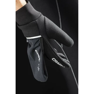 2-in-1 Gloves CRAFT ADV Hybrid Weather - Black-Grey