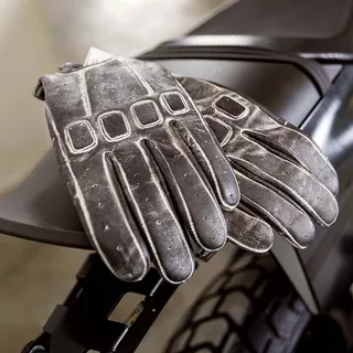 Leather Motorcycle Gloves W-TEC Rifteur - Black