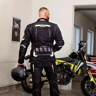 Motoros kabát W-TEC Aircross - fekete-fluor sárga