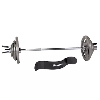 Zestaw olimpijski: gryf + obciążenia inSPORTline Biceps HAMERTON 120 cm/50 mm 10-45 kg