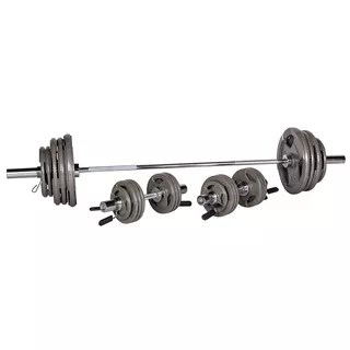 Olympijský nakládací set inSPORTline Hamerton 180 cm+50 cm/50 mm 7,5-150kg