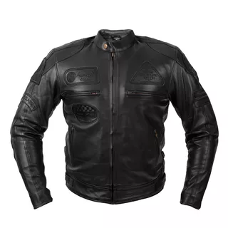 Men’s Leather Motorcycle Jacket W-TEC Urban Noir