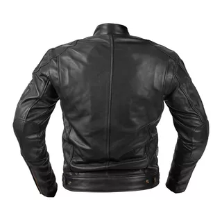 Men’s Leather Motorcycle Jacket W-TEC Urban Noir - Black