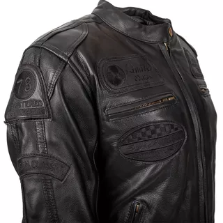 Women’s Leather Motorcycle Jacket W-TEC Urban Noir Lady - Black