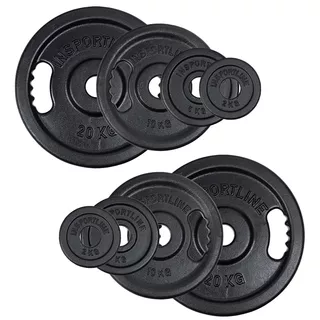 Cast Iron Olympic Weight Plate Set inSPORTline Castblack 2 – 20 kg