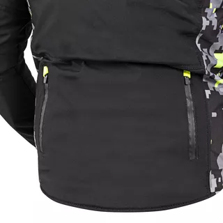 Férfi softshell motoros kabát W-TEC Kybero - fekete-fluo