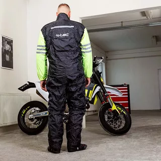 Moto pláštěnka W-TEC Smedava - černá-fluo