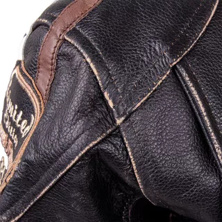 Pánská kožená moto bunda W-TEC Brushed Cracker - vintage černá