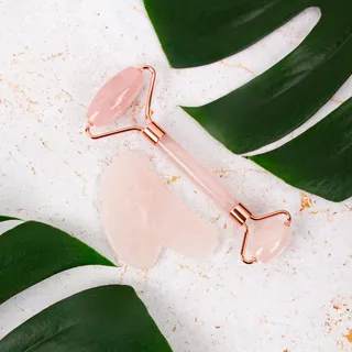 Arc masszírozó roller és Gua Sha szett inSPORTline Rosado Pro Set