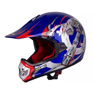 Młodzieżowy kask motocyklowy W-TEC V310 enduro - Blue Transformers