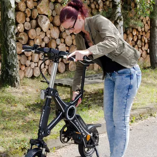 Összecsukható elektromos kerékpár Devron X3 12" - 2017 modell - fekete