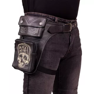 Motorcycle Thigh Bag W-TEC Black Heart Garage Built