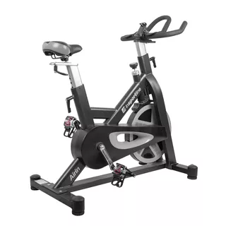 Masywny Spinningowy Rower Treningowy inSPORTline Airin - Czarno-srebrny