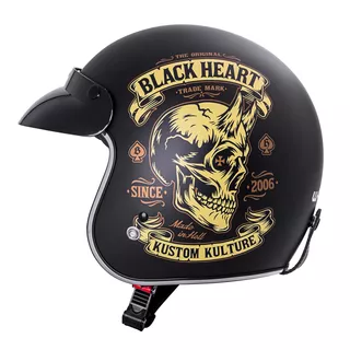 Мото каска W-TEC Kustom Black Heart