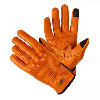 Leather Motorcycle Gloves W-TEC Dahmer - Light Brown