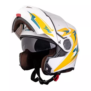 Kask motocyklowy szczękowy z blendą W-TEC Vexamo PI Graphic z Pinlockiem