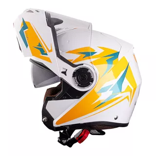 W-TEC Vexamo PI Graphic Klapphelm mit Pinlock - White Graphic