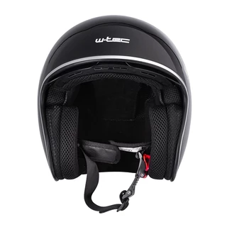 Motorcycle Helmet W-TEC V537 Black Heart - Melisa, Black Sheen, S(55-56)
