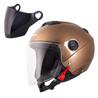 Motorcycle Helmet W-TEC Yucato - Green - Brown