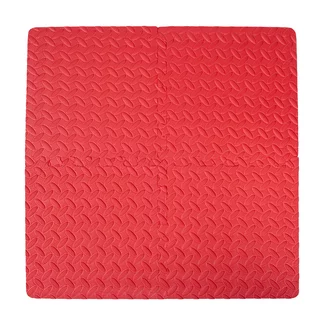 Puzzle mat inSPORTline Famkin (12 tiles, 18 edges) - Red