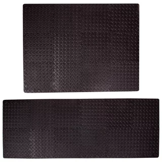 Puzzle mat inSPORTline Famkin (12 tiles, 18 edges) - Black