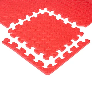 Puzzle mat inSPORTline Famkin (12 tiles, 18 edges) - Red