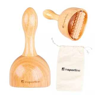 Massageflasche aus Holz mit Rolle 2 in 1 inSPORTline Vitmar 100