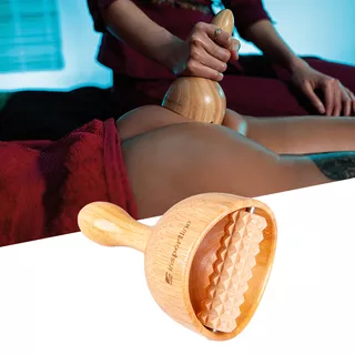 Massageflasche aus Holz mit Rolle 2 in 1 inSPORTline Vitmar 100