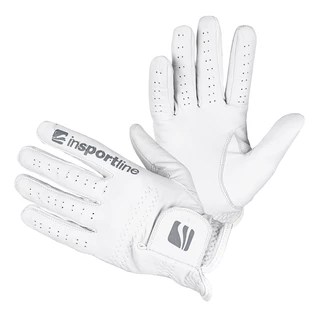 Pánské kožené rukavice inSPORTline Elmgreen - krémově bílá