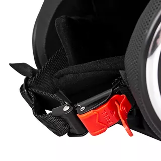 Kask motocyklowy chopper z daszkiem W-TEC z goglami Ageless