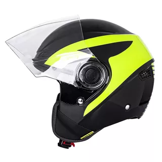 Kask motocyklowy otwarty W-TEC Nankko Black-Fluo